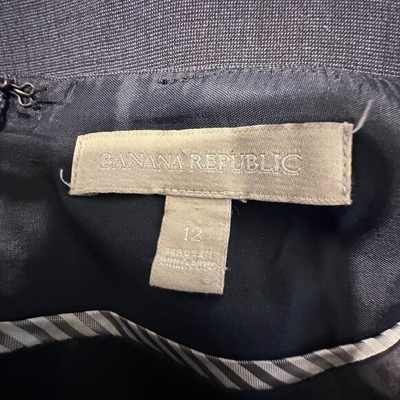 Banana Republic Navy Blue Suit Skirt Size 12 - Picture 5 of 6